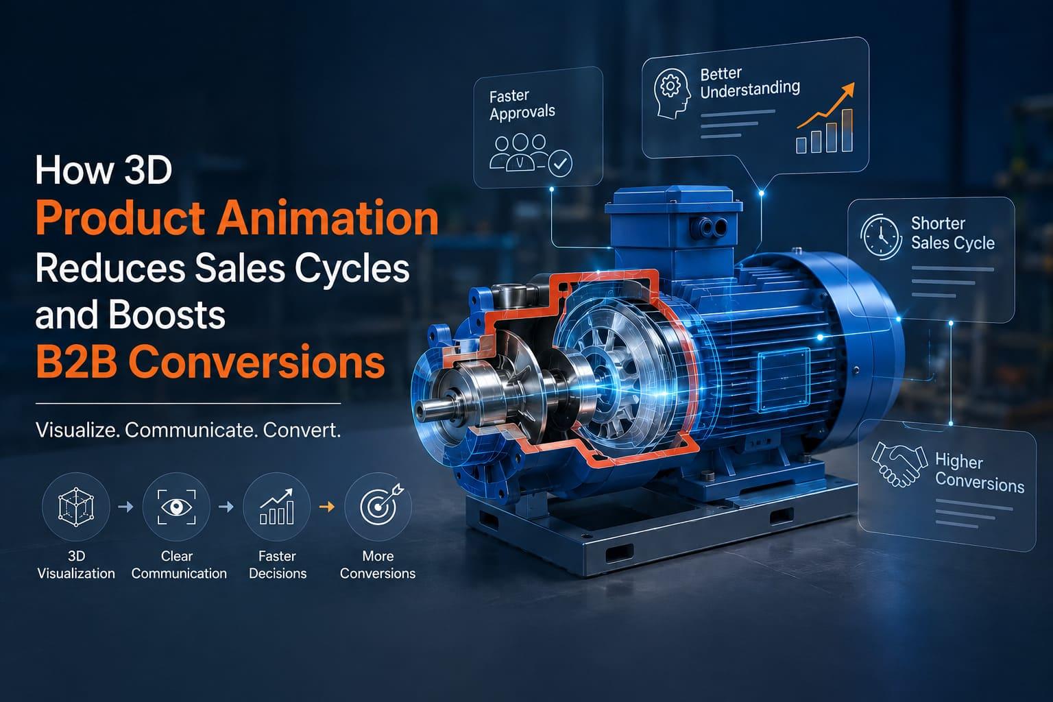 How 3D Product Animation Reduces Sales Cycles and Boosts B2B Conversions